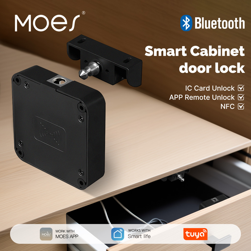 MOES Bluetooth Tuya Smart Wood Cabinet Lock App Remote Control ...
