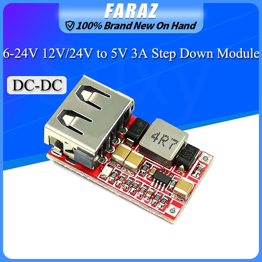 LEORY DC DC Converter 6 24V 12V/24V To 5V 3A Car USB Charger For Phone Module DI - Foto 7