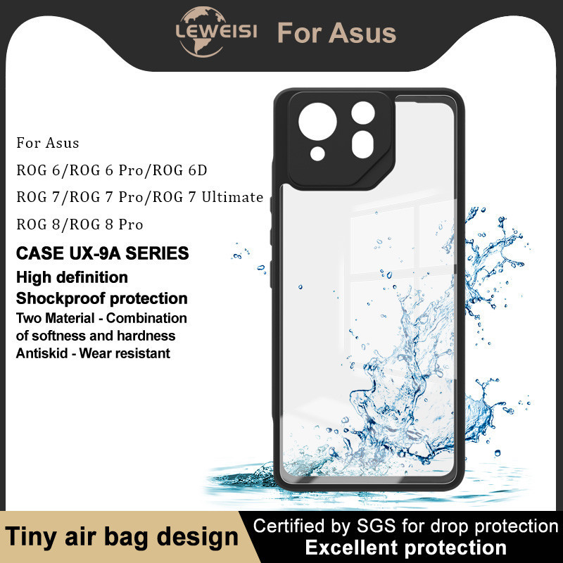 IMAK Transparent PC+TPU Soft Case for Asus ROG 8 / ROG 8 Pro / ROG 7 ...