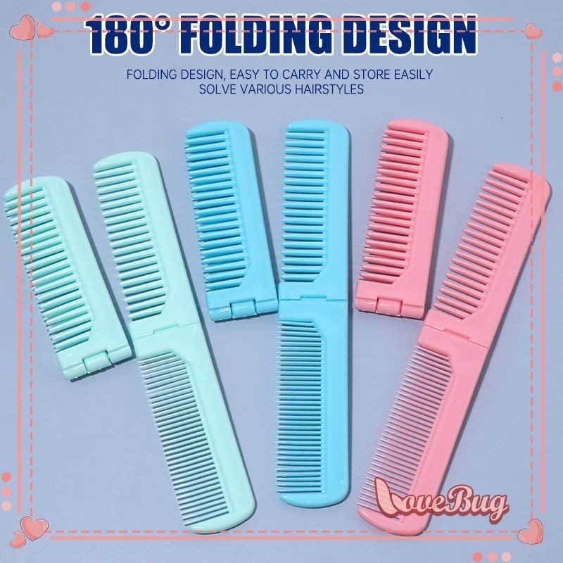 Travel Portable Hairdressing Comb Foldable Hair Comb Dualuse Massager ...