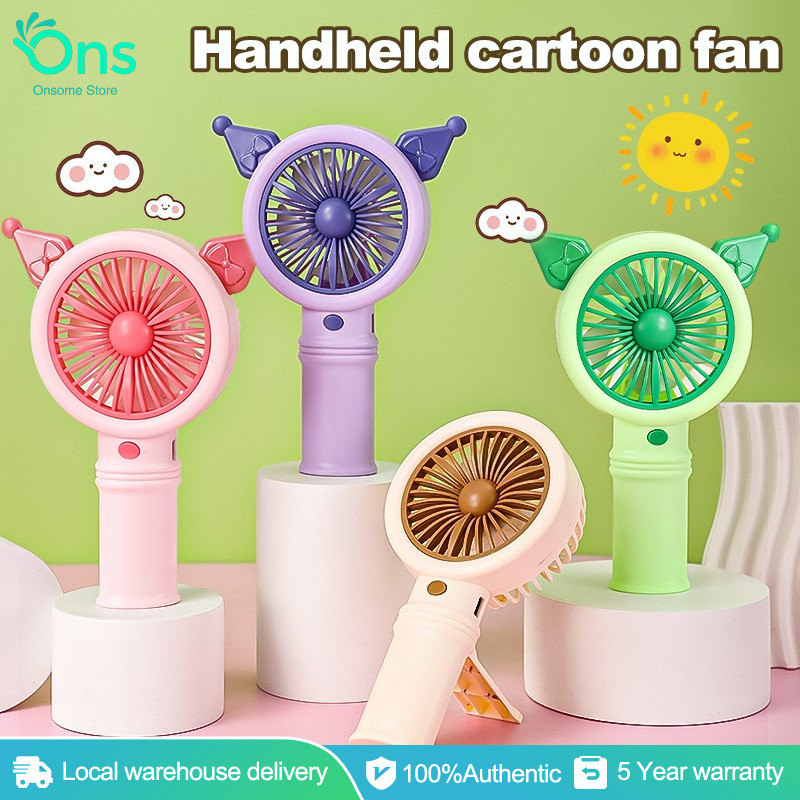 Cute new small fan, portable handheld desktop fan, small cartoon ...
