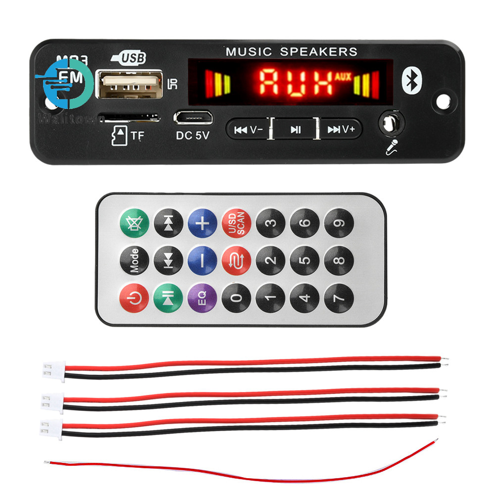 DC6-18V 2*20W BT Decoder Board with Amplifier MP3 FM Decoder with ...
