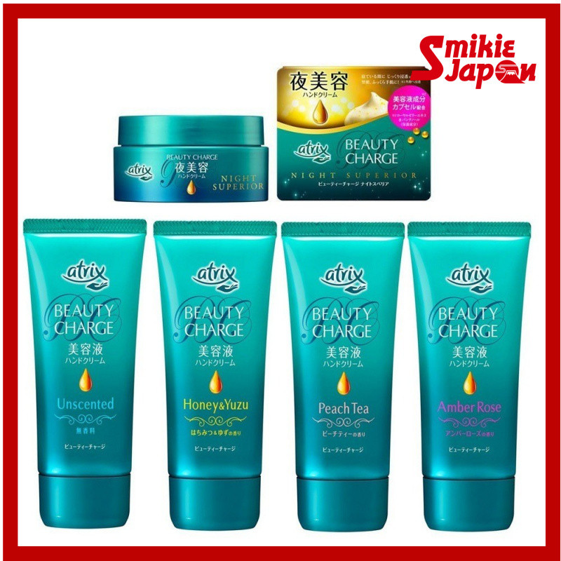 ATRIX Beauty Charge Hand Cream Scent Free /Honey & Yuzu /Peach Tea ...