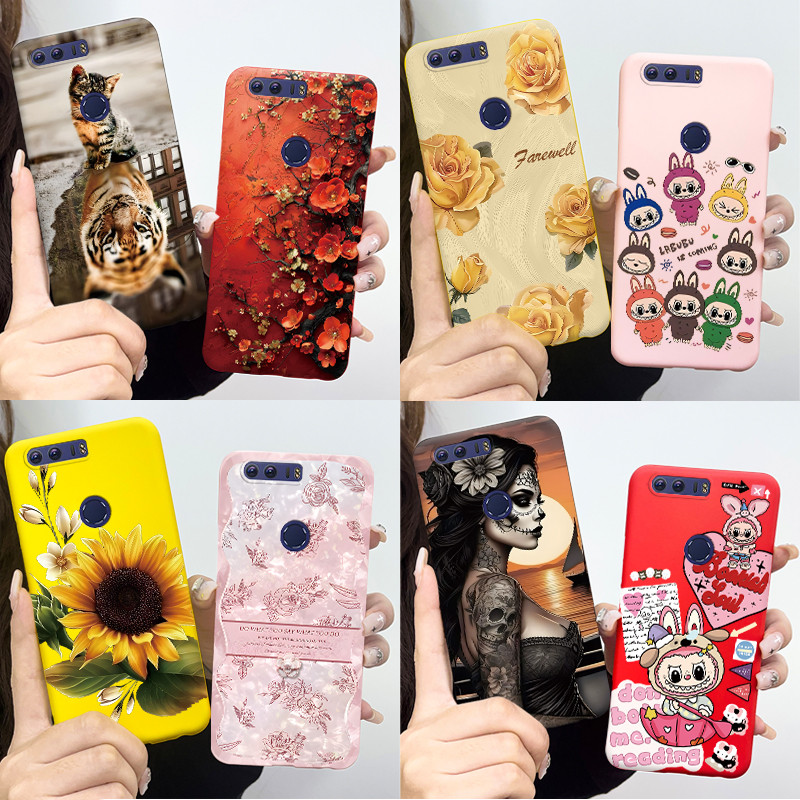 For Huawei Honor FRD-L09 FRD-L19 Pretty Flower Printing Phone