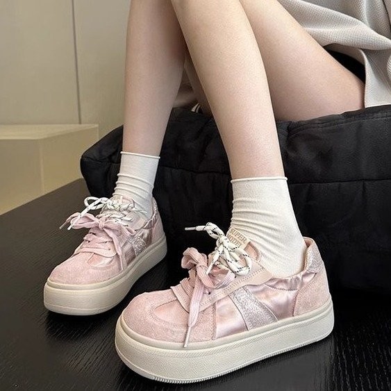 Women's Low Top Sneakers (Less Than 10cm High) Lace-up 2025 Spring ...
