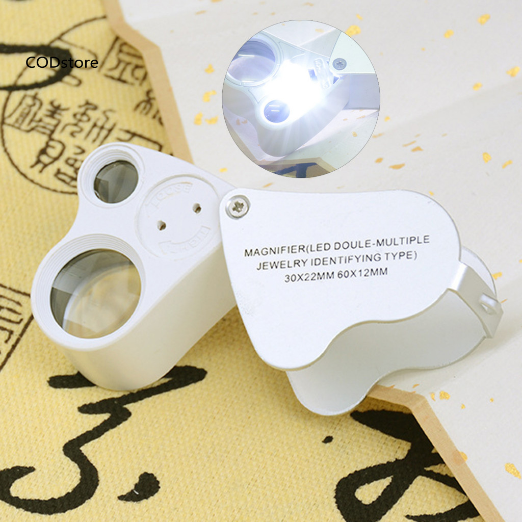 KDCOD* Jewelers Magnifying Glass Led Light Magnifying Tool Portable ...