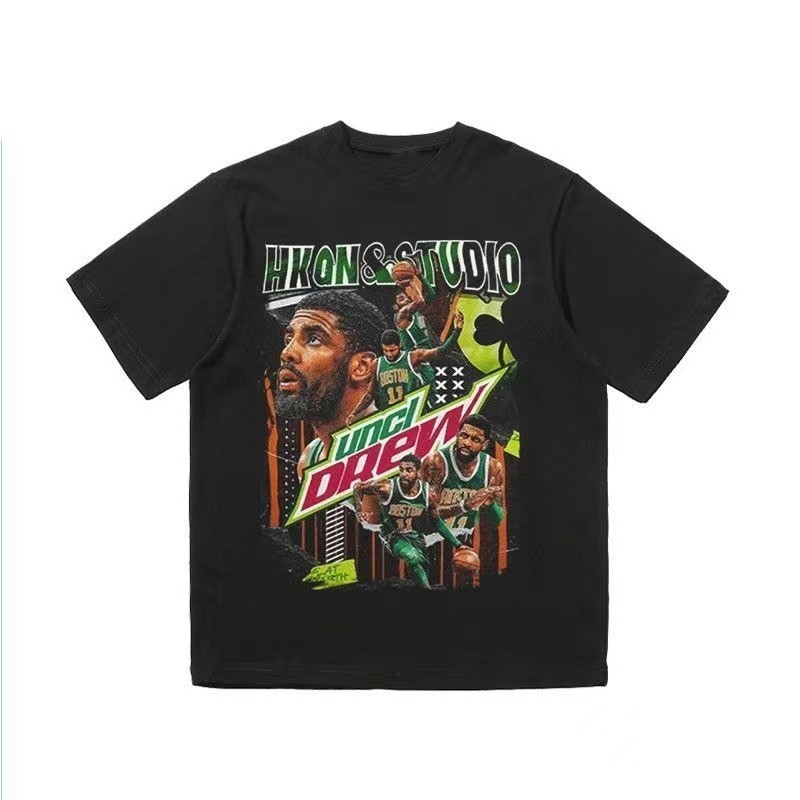 Nets star Kyrie Irving printed short T shirt American loose cotton top fashion short sleeves Shopee Philippines