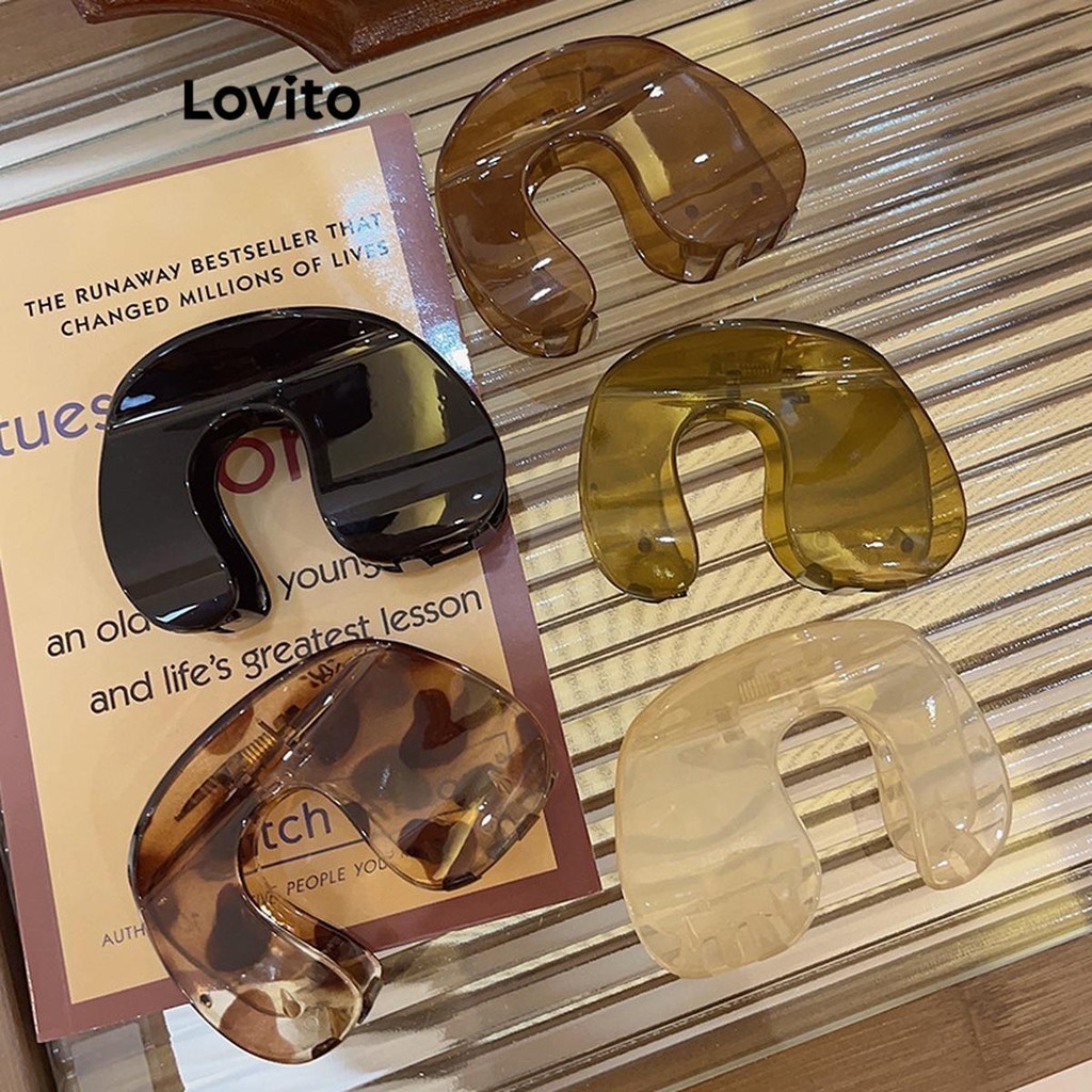 Lovito Women Vintage Plain Geometric U Shaped Hair Clips LFA28233 ...