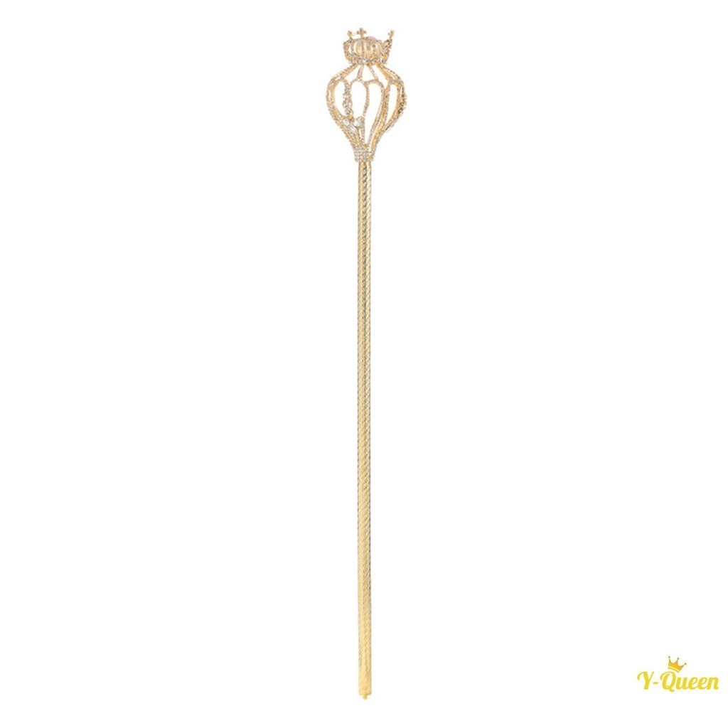 Queen Scepter Costume Staff Plating Gold Metal Festival Wands with ...