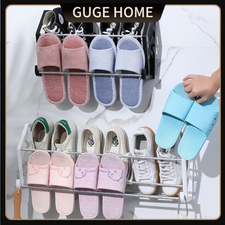 Foldable Shoe Rack Wall Mounted Door Back Storage Rack Kitchen Bathroom ...