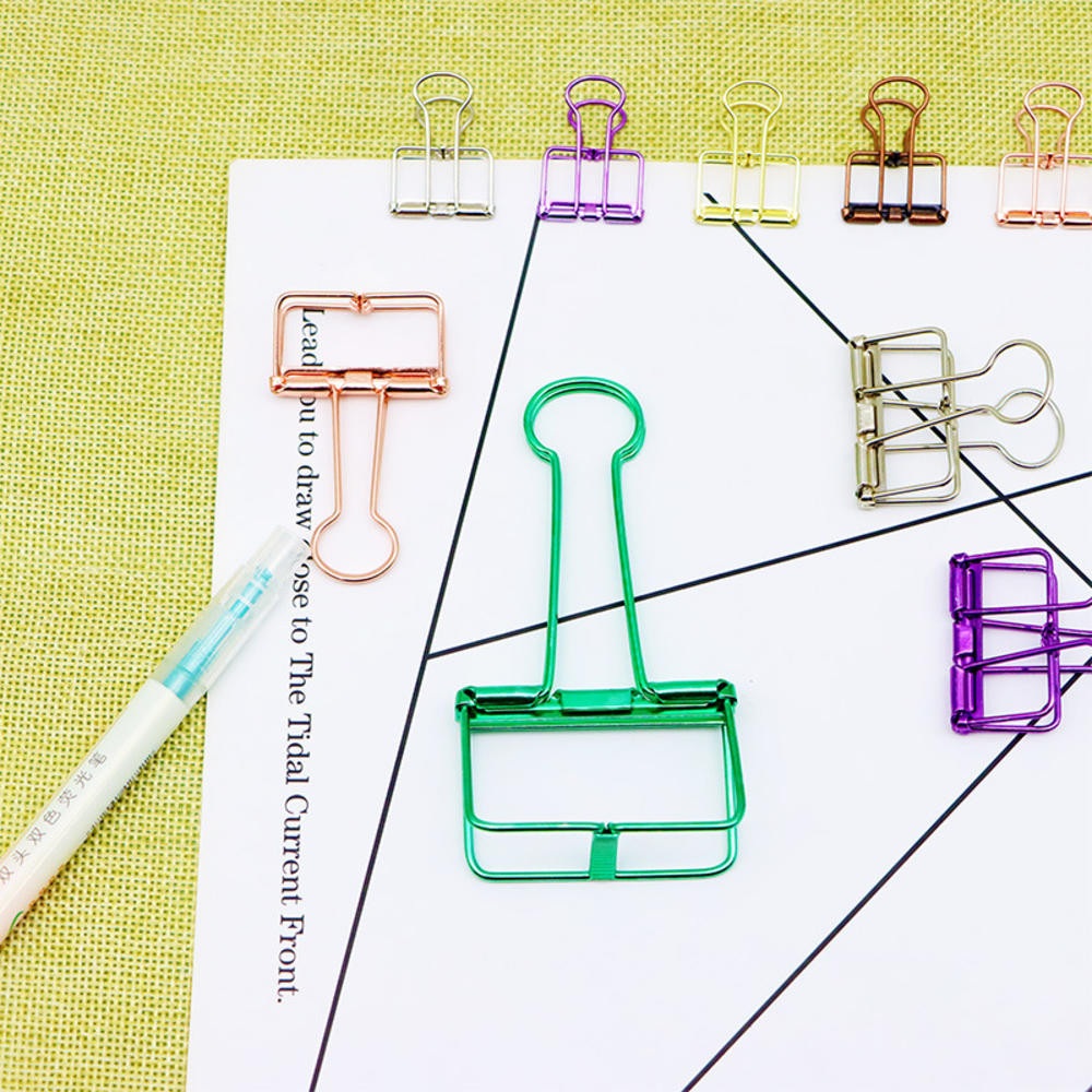 5Pcs Wire Binder Clips Cute Paper Clips Large Medium Small Office Study ...