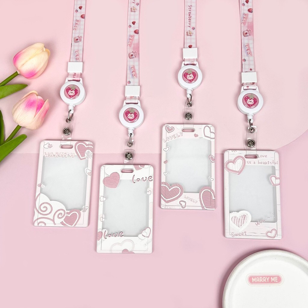 Cute Japanese Harajuku Style Rfid Card Student Card Holder Lanyard Bus ...