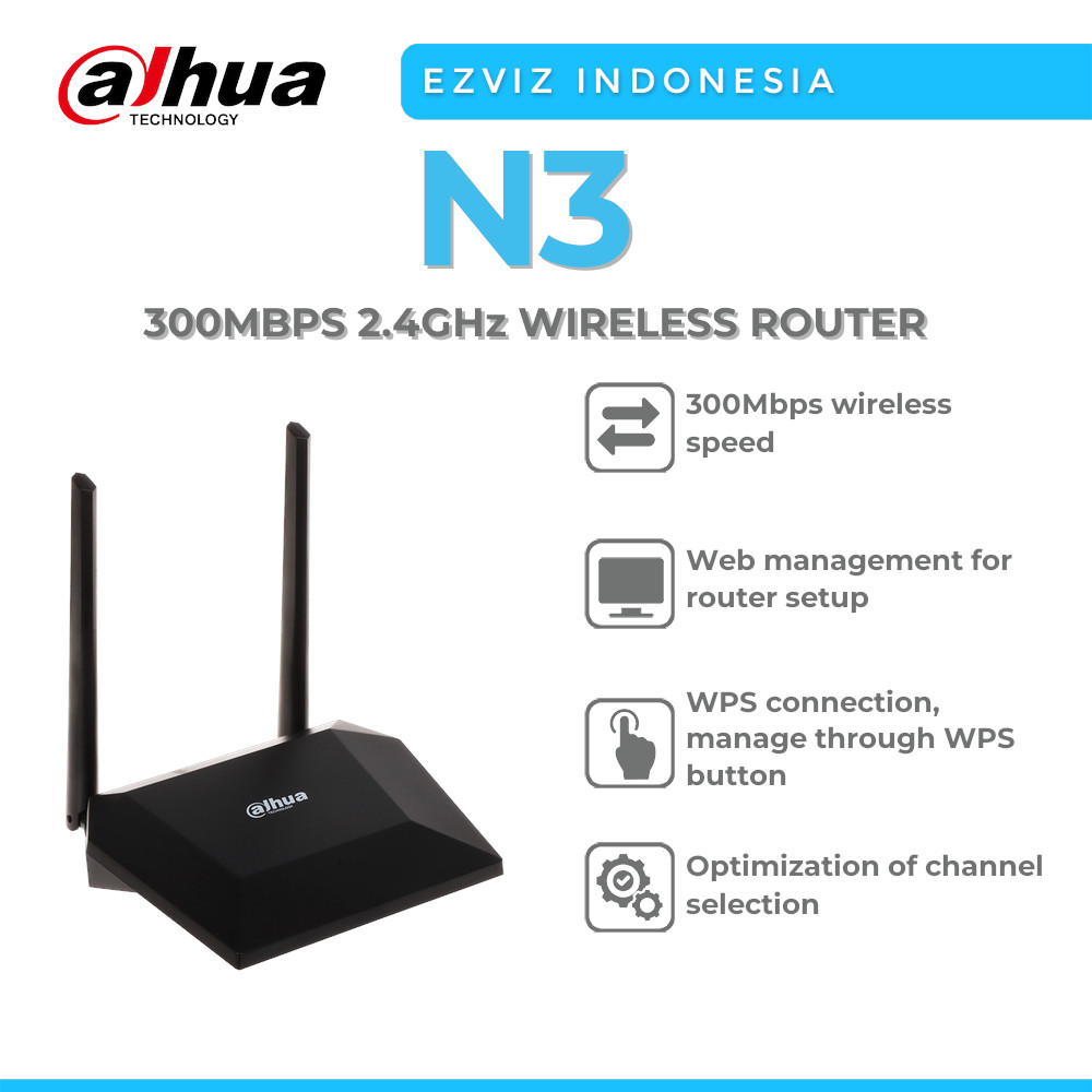 Dahua N3 300MBPS 2.4GHZ WPS WEB MANAGEMENT WIRELESS ROUTER | Shopee ...