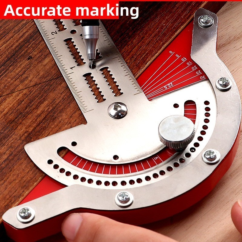 Multifunctional Angle Precision Measurement Woodworking Edge Ruler with ...