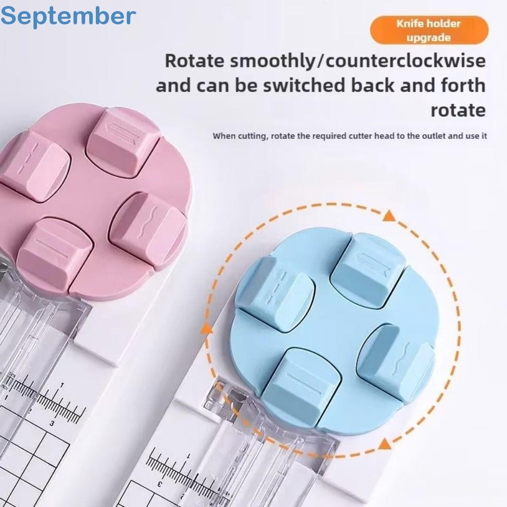 SEPTEMBERHL Paper Cutter, 360-degree Creasing Dotted Paper Trimmer ...