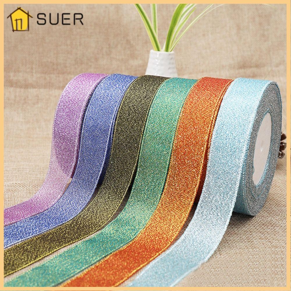 SUER1EN 22M Ribbon, Double Face Glitter Satin Ribbons, Durable 2.5CM ...