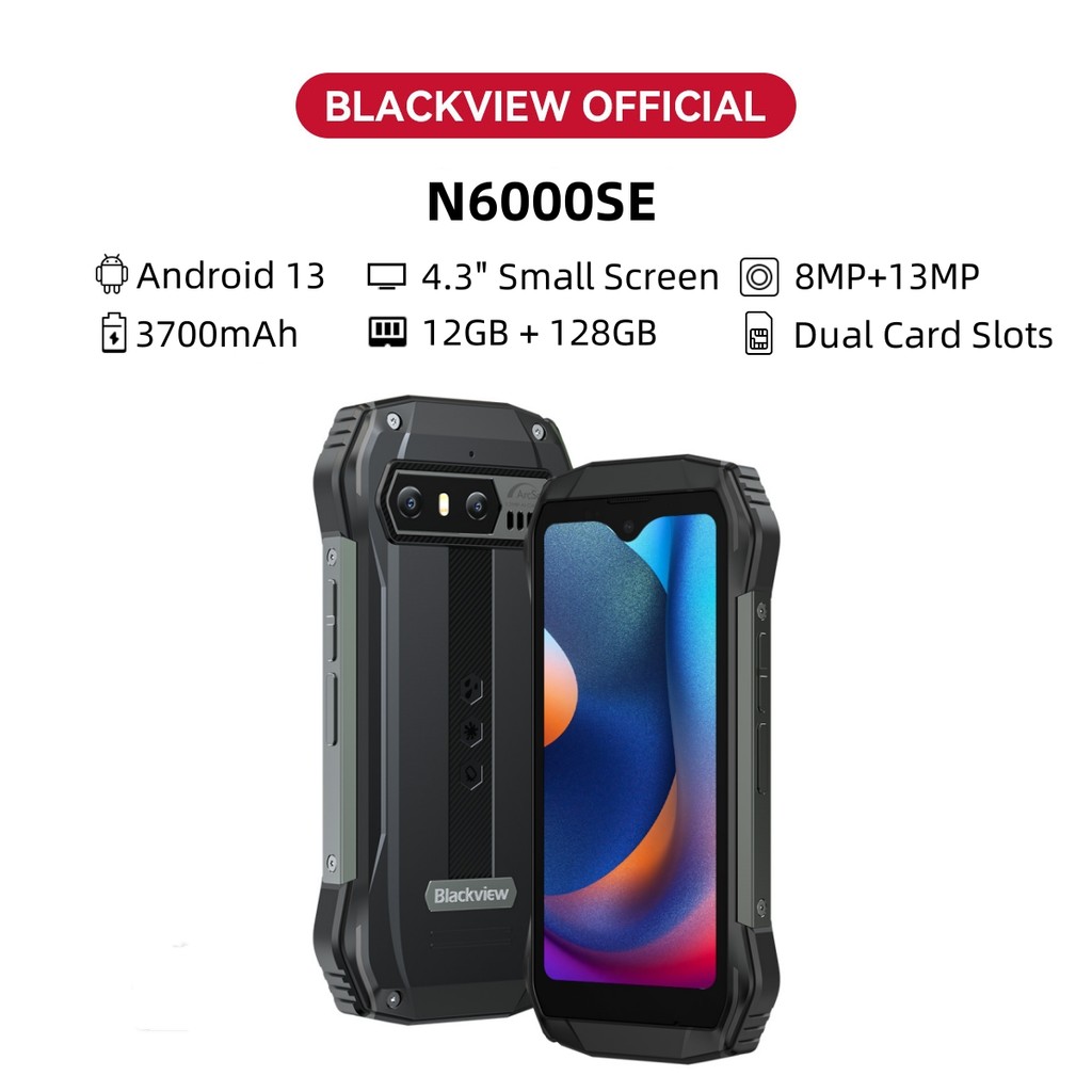 Blackview N6000SE Mini Rugged Smartphone (4.3'' / 4GB RAM + 128GB ROM ...