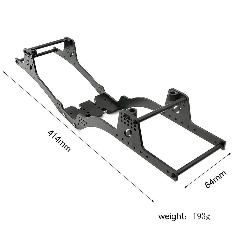 LCG Carbon Fiber Chassis Kit Frame Rail Skid Plate Body Post for Axial ...