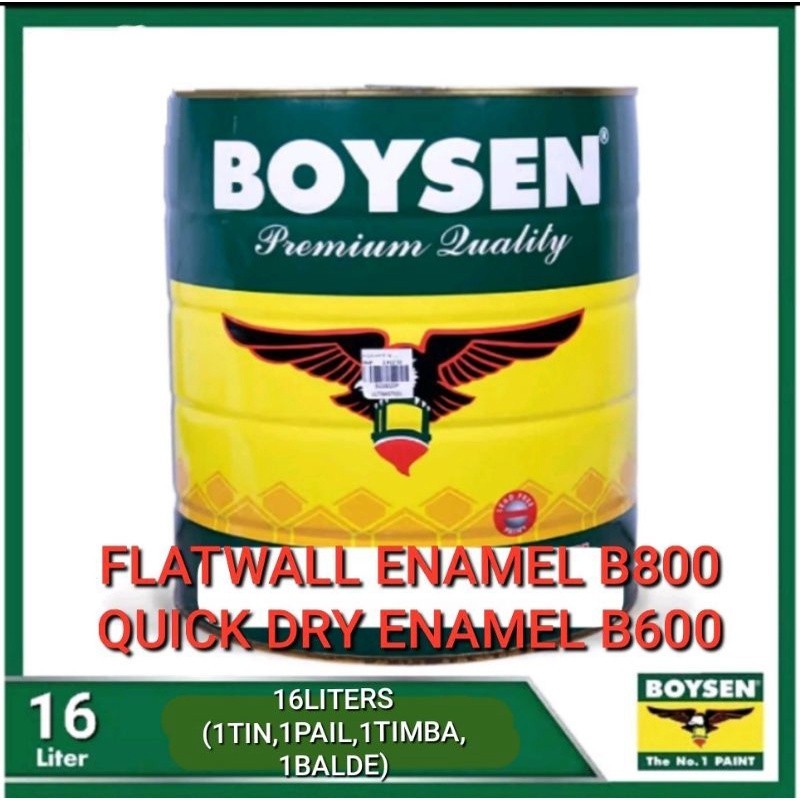 BOYSEN (FLATWALL B800/QUICK DRY B600) ENAMEL WHITE , PINTURA SA KAHOY ...