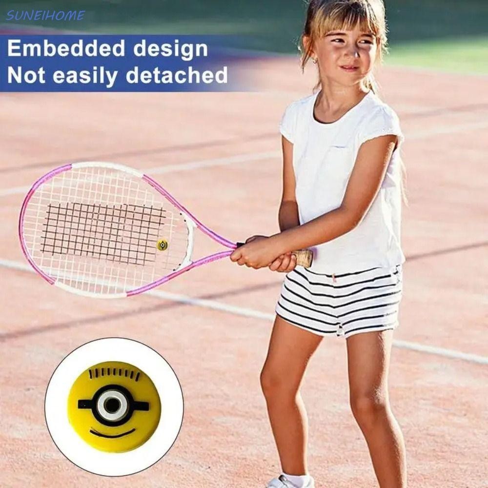SUNEIHOME Tennis Shockproof Absorber, Cartoon Silicone Tennis Racket