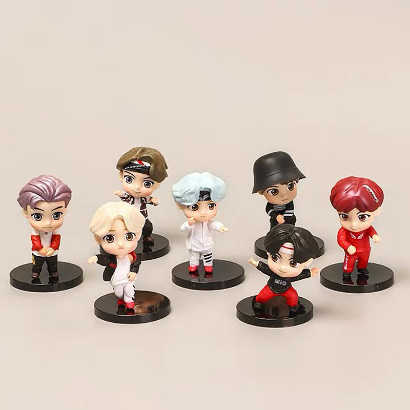 Korean Star Merchandise BTS Q Version Anime Doll Figure Model Car ...