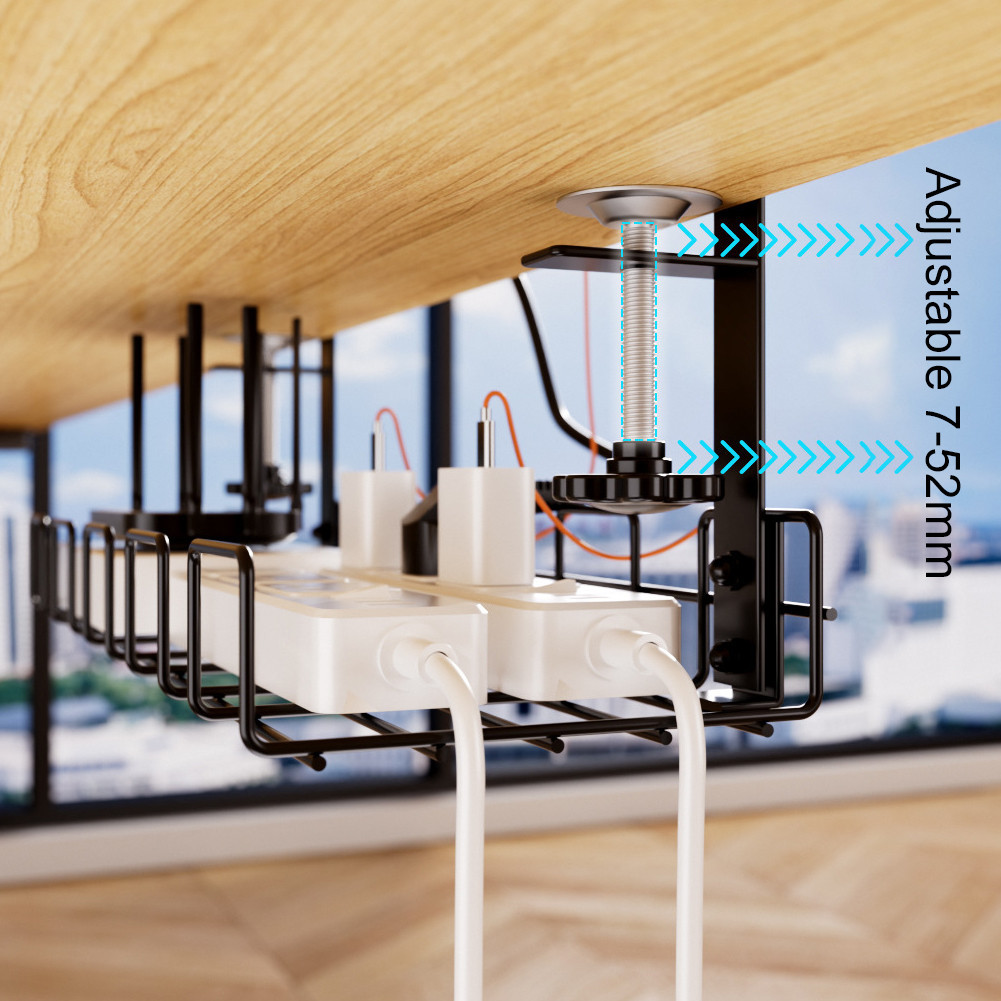 SuperLegend Under Table Storage Rack Cable Management Tray Desk Bottom ...