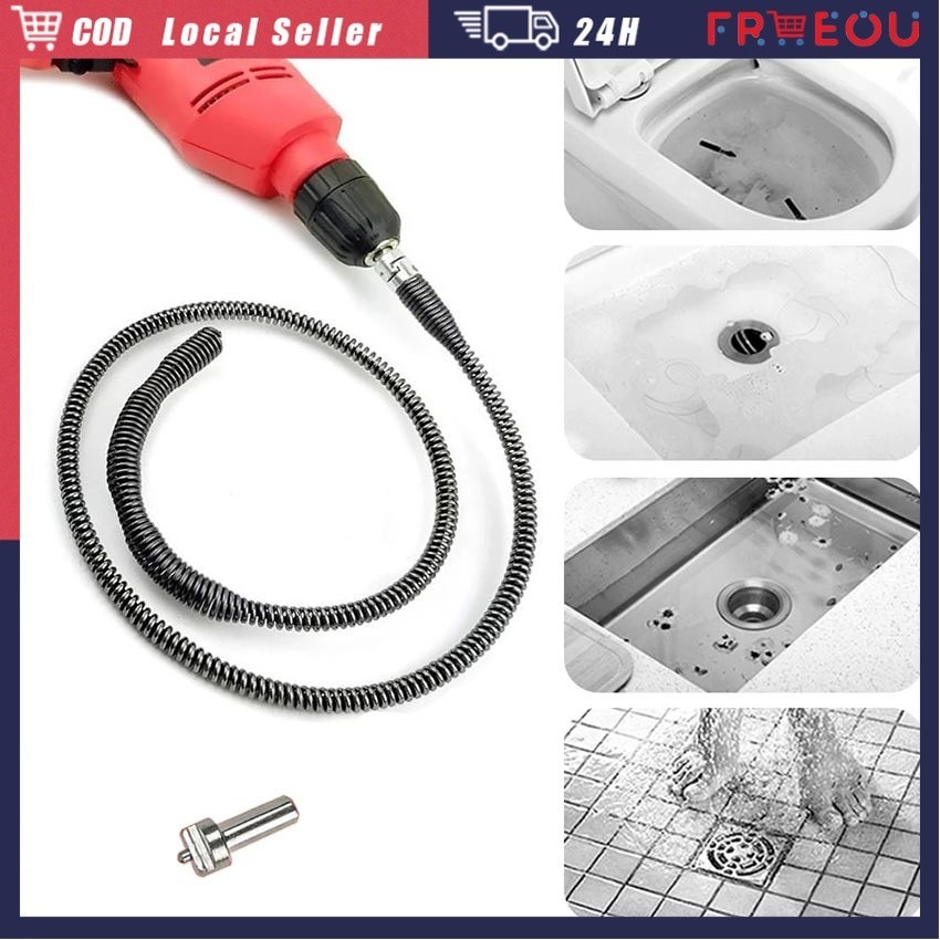 Electric Drill Connector Drain Cleaner, Flexible Rod Plumbing Tool for ...