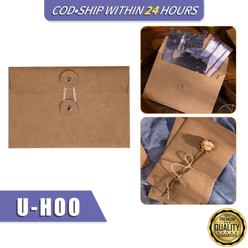 Retro String Envelope With Buckle Kraft Paper Envelopes Creative ...