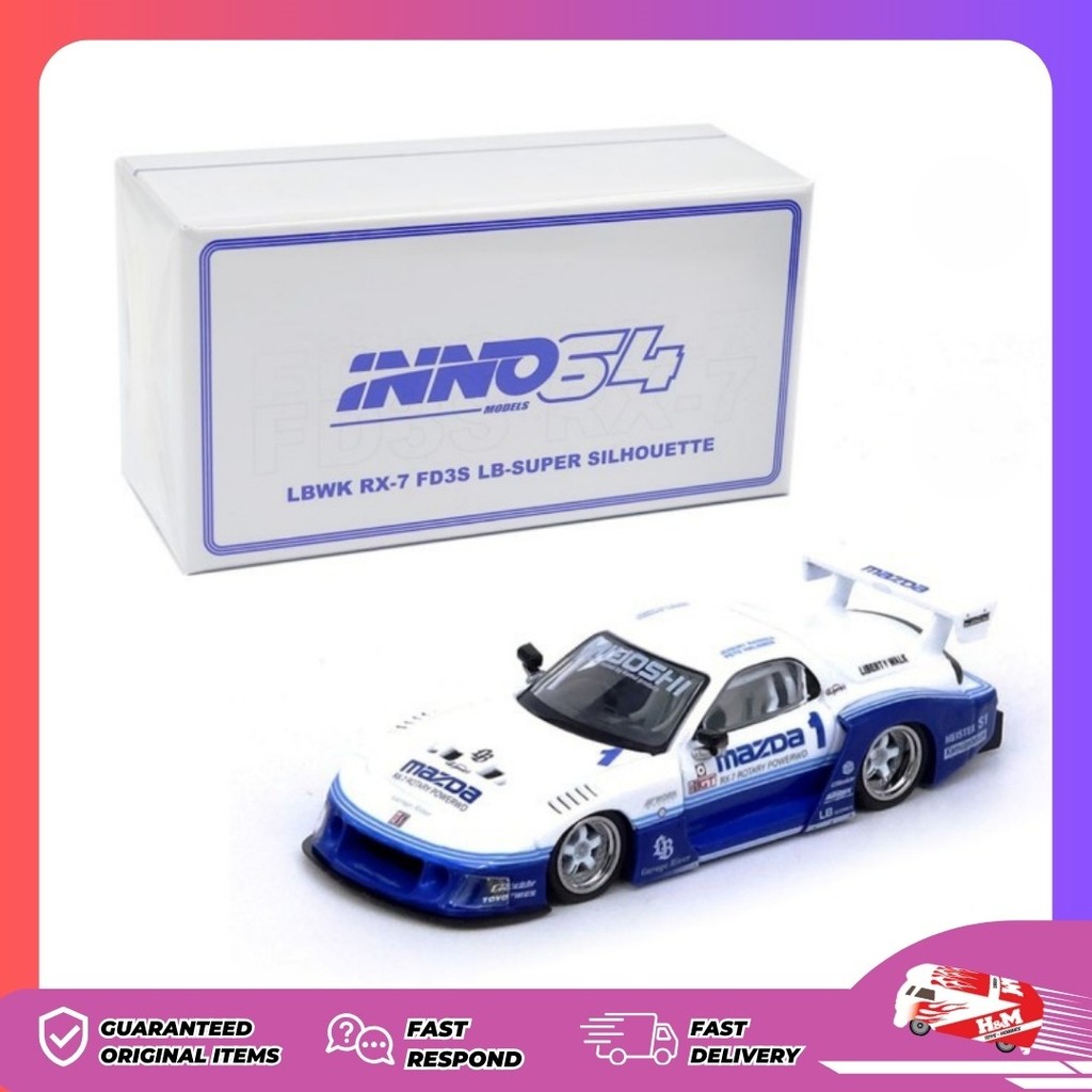 Inno64 1/64 Mazda RX7 (FD3S) LB-SUPER SILHOUETTE Hong Kong Toy car ...