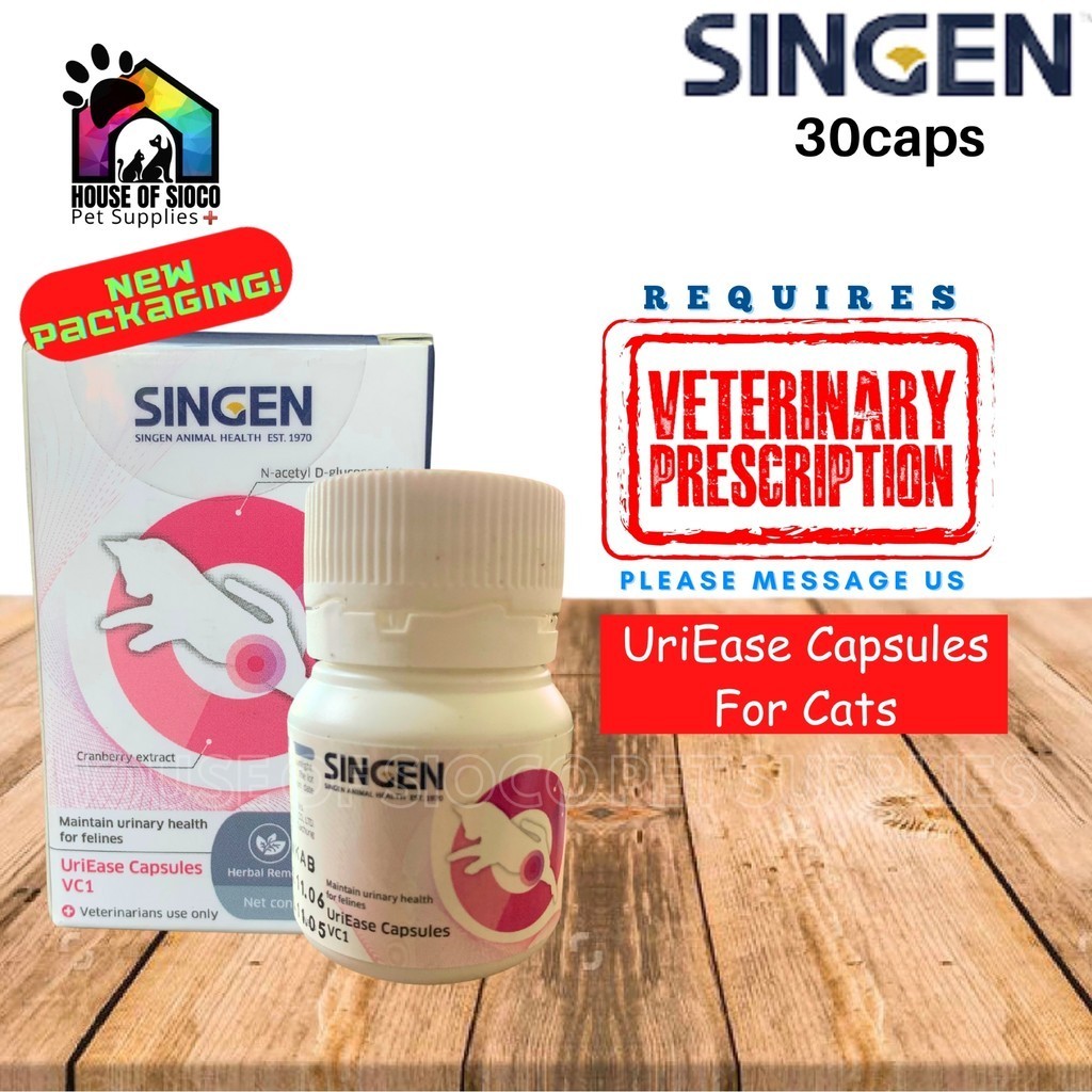 Singen UriEase Capsule For Cats 30Caps/Box (PRESCRIPTION REQUIRED ...