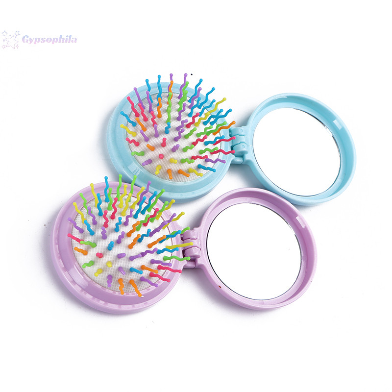 Candy Colors Cartoon Airbag Comb Baby Mini Portable Folding Hair Brush ...