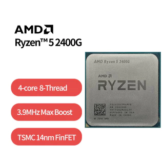 Processeur AMD Ryzen 5 2400G - Socket AM4, 3.6-3.9 GHz, 4 Cœurs - Occasion Avec Pâte Thermique