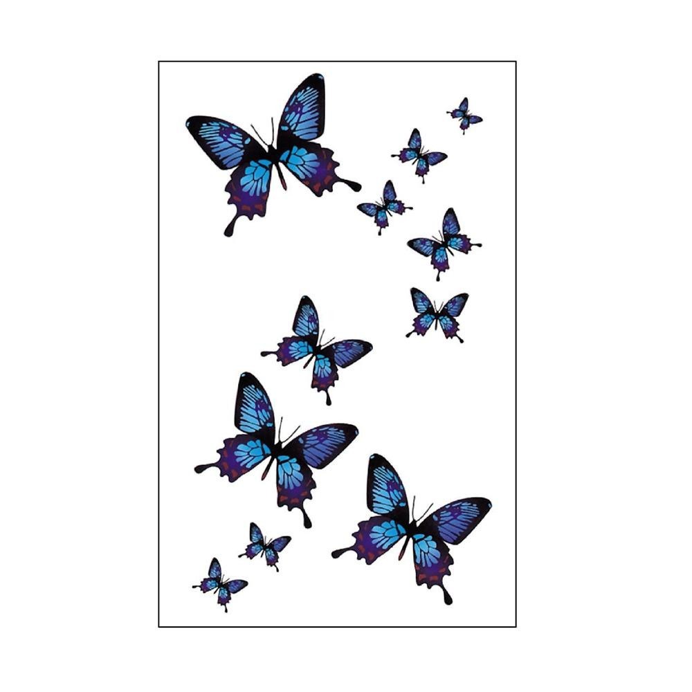 3d Butterfly Tattoo Sticker Small And Fresh Collarbone Butterfly Tattoo ...