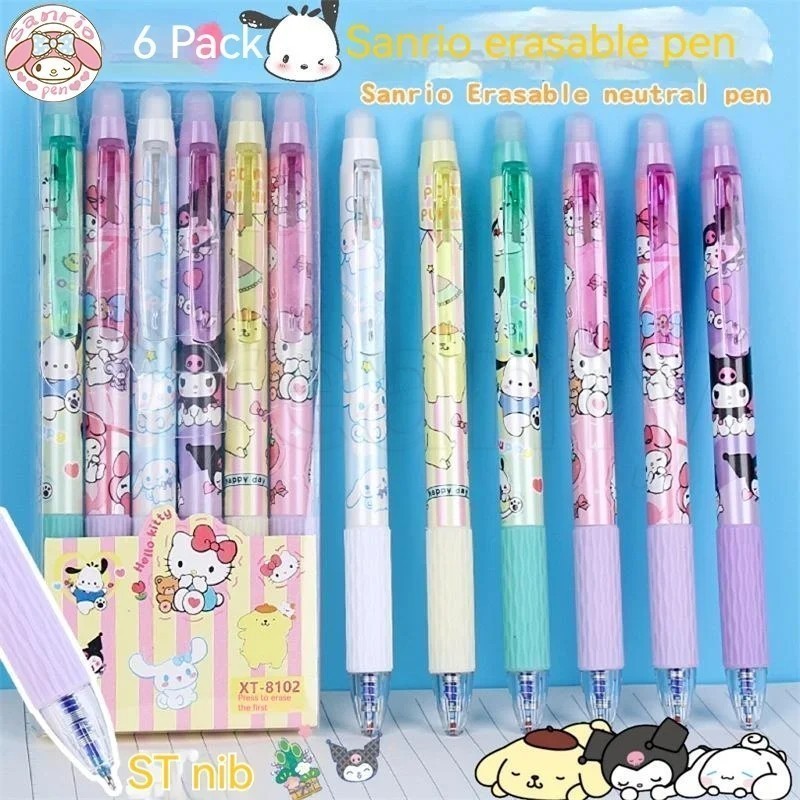 Sanrio Erasable Gel Pen - Student Writing Neutral Pen - ST Head Press ...