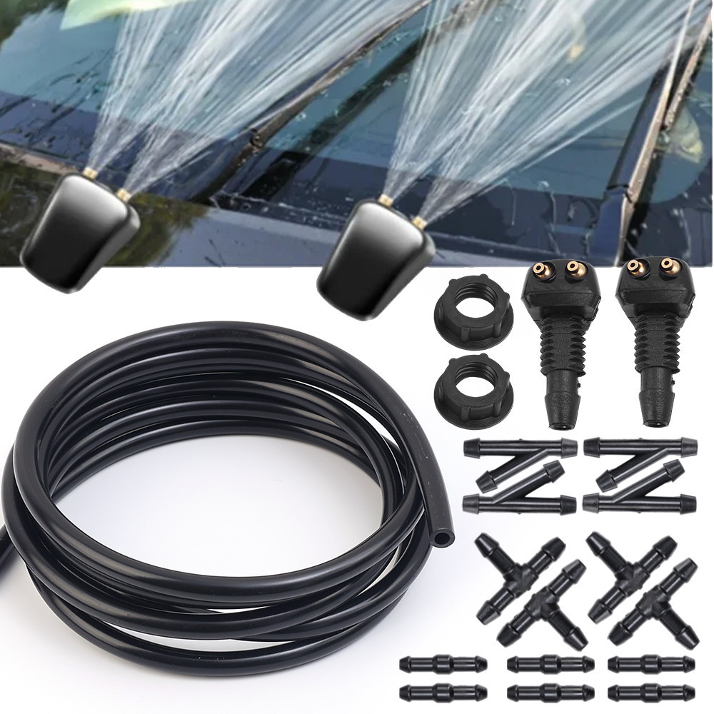 Car Wiper Spray Hose Set - Front Windshield Wiper Nozzle - T Type, Y ...