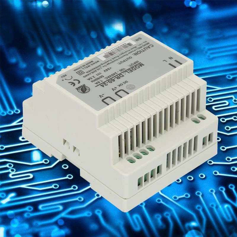 Leatikall DR-60-24 60W Single Output, 24V Din Rail Switching Power