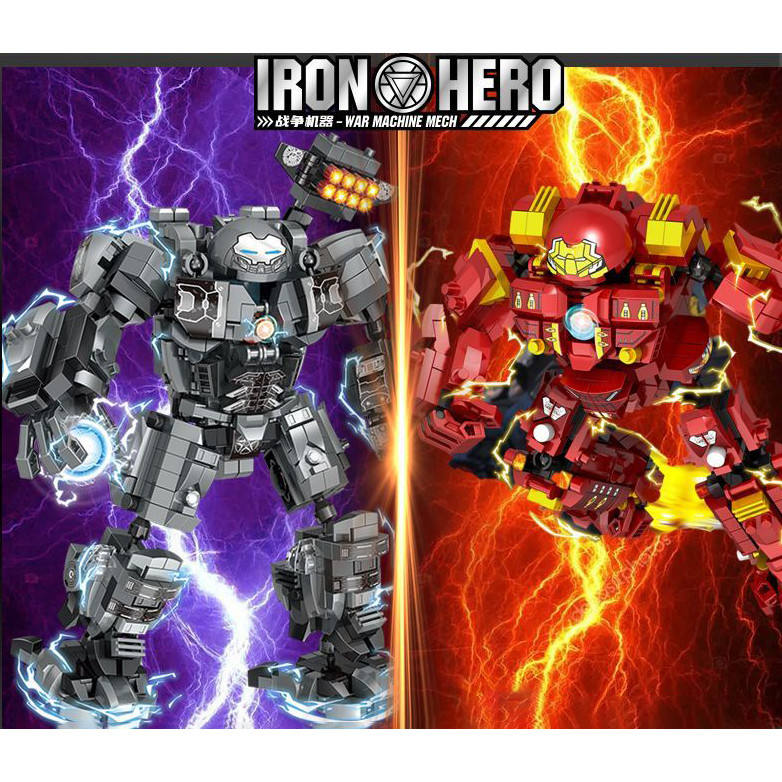 Iron Man Armor Series Anti-Hulk Building Blocks Assembling Toy Building ...
