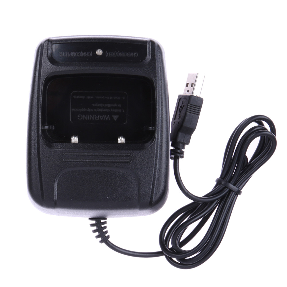 BODYA Caricabatterie USB per BaoFeng BF-888S BF-777S BF-666S Retevis H777 Radio Walkie Talkie, Nero