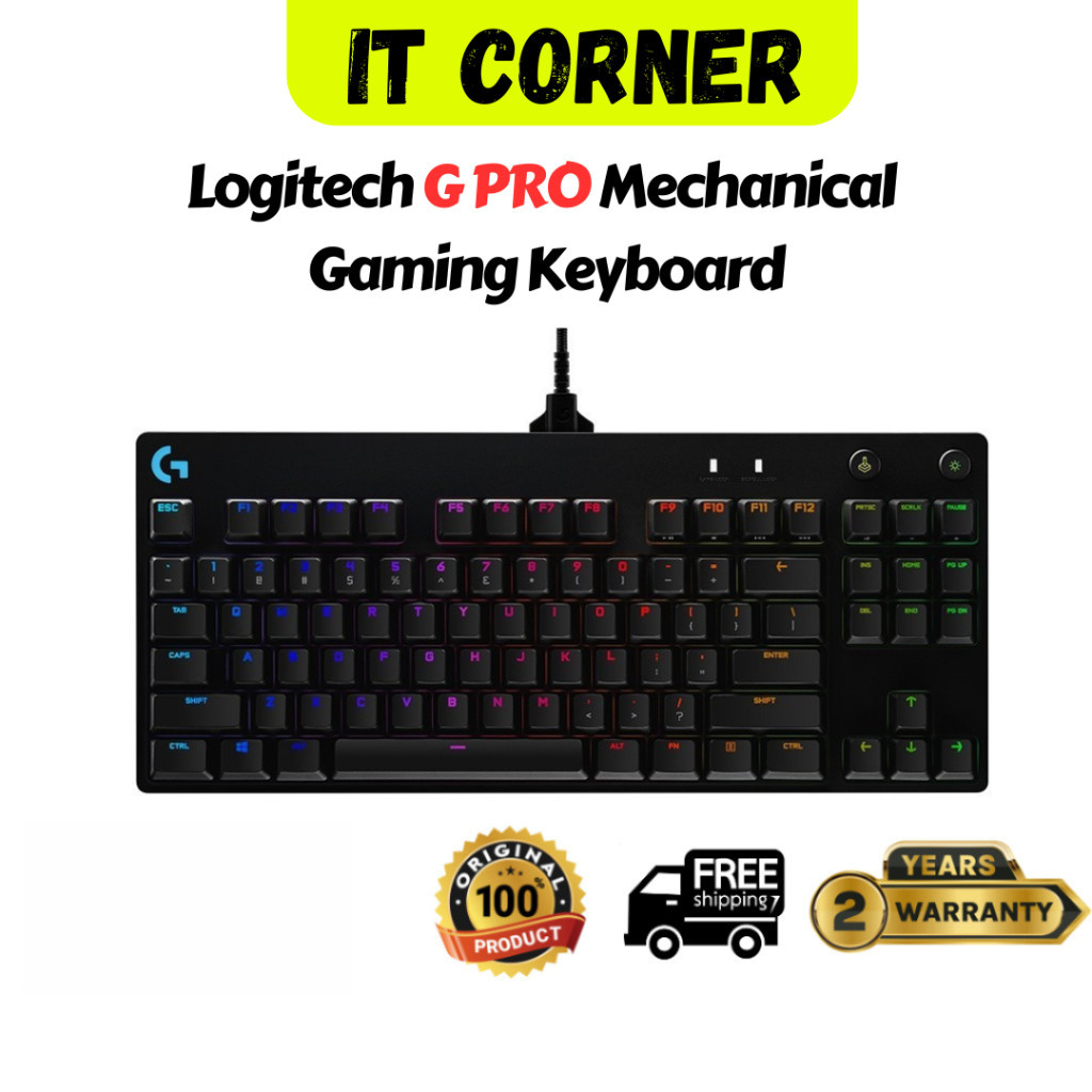 Logitech G PRO Mechanical Gaming Keyboard, Ultra Portable Tenkeyless ...
