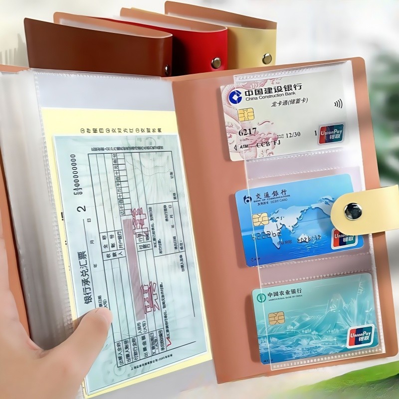 Reusable PU Receipt Invoice Cash Storage Book Money Saving Binder ...