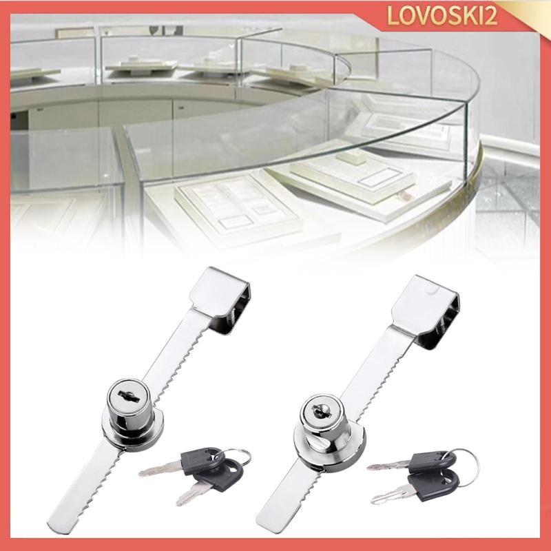 [Lovoski2] Sliding Glass Cabinet Lock with 2 Keys Modern Glass Display ...