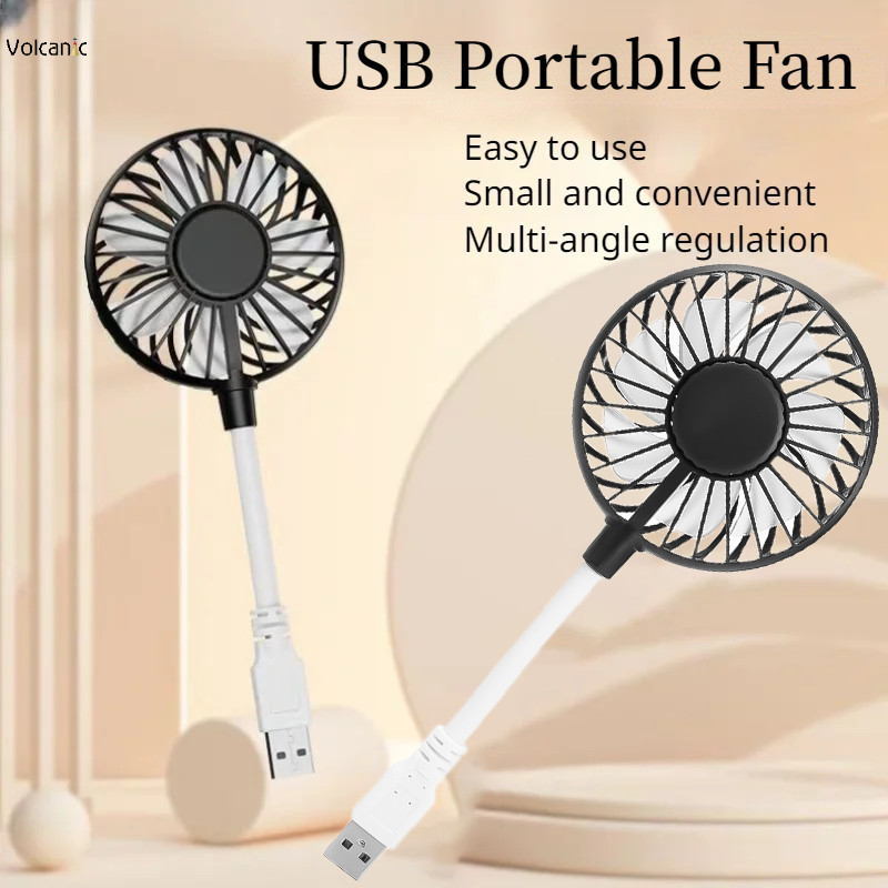 Softly Adjustable Angle Plug and Play USB Mini Portable Fan Power Bank ...