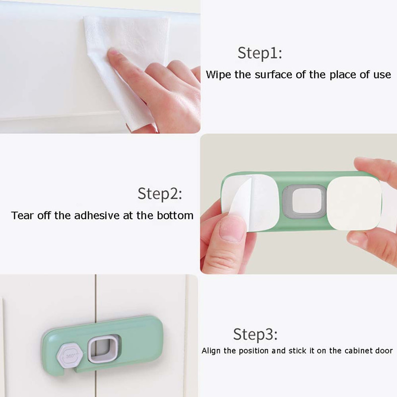 Child Safety Lock Baby Anti-Pinching Hand Refrigerator Lock Open Door ...