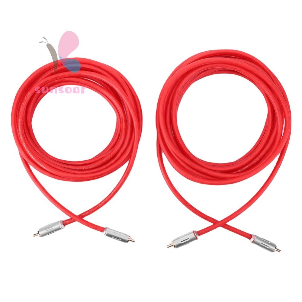 5M Car Audio Signal Cable Pure Copper Head Power Amplifier PVC Line