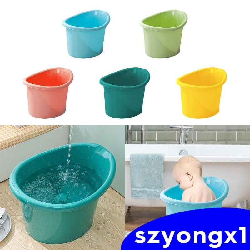 [Szyongx1] Bathtub Baby Bath Bucket Upright Thick Non-Slip Bottom Baby ...