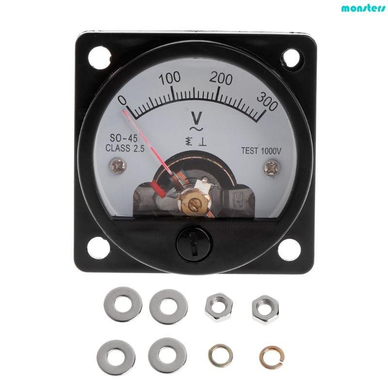 mm Analog Dial Panel Meter Voltmeter Gauge SO-45 AC 0-300V for Shipping ...