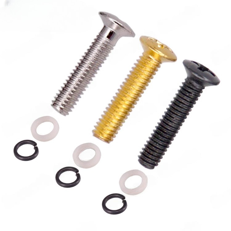 Acoustic Wood Electric Guitar String Button Handle Installation Screw