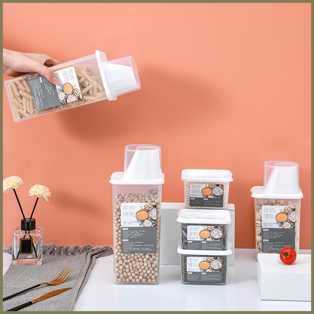 Big Rice Container Airtight Barrel with Pouring Spout Food Container ...