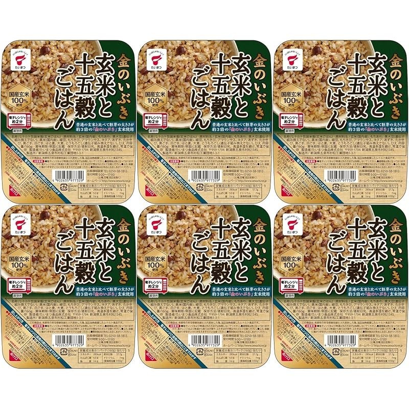 TAIMATSU SHOKUHIN Kin no Ibuki Brown Rice with 15 Grains 160g x 6 pcs ...