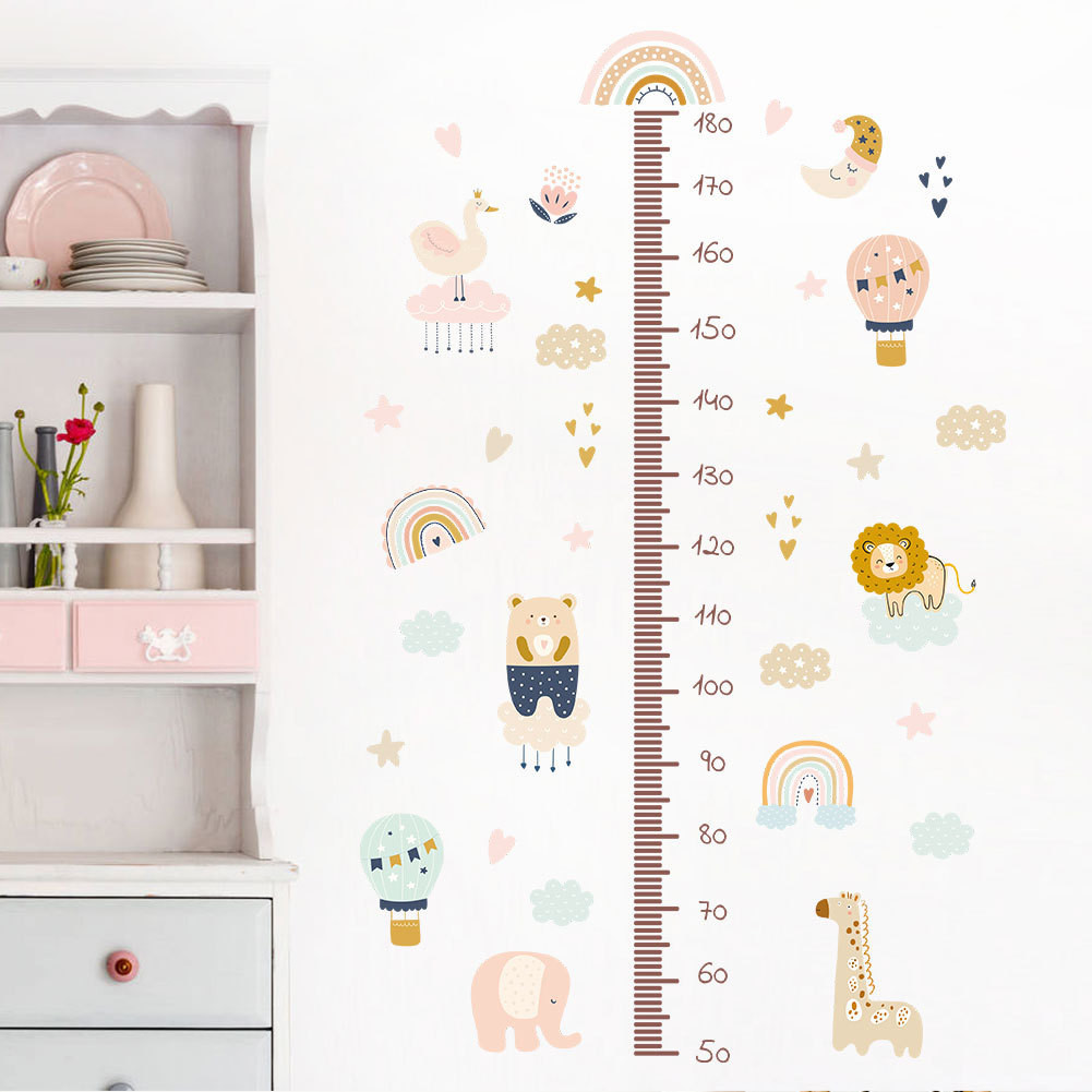 Wall Stickers Cartoon Small Animal Cloud Height Ruler Cute Children's ...